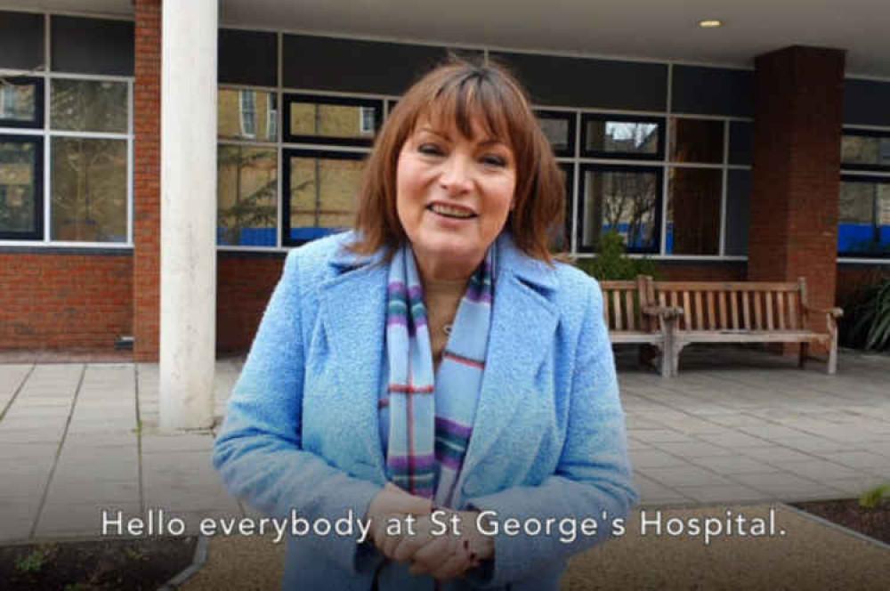 Lorraine Kelly thanking St George's Hospital