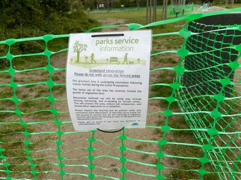 Signage from Enable Parks and Wandsworth Council Signage from Enable Parks and Wandsworth Council