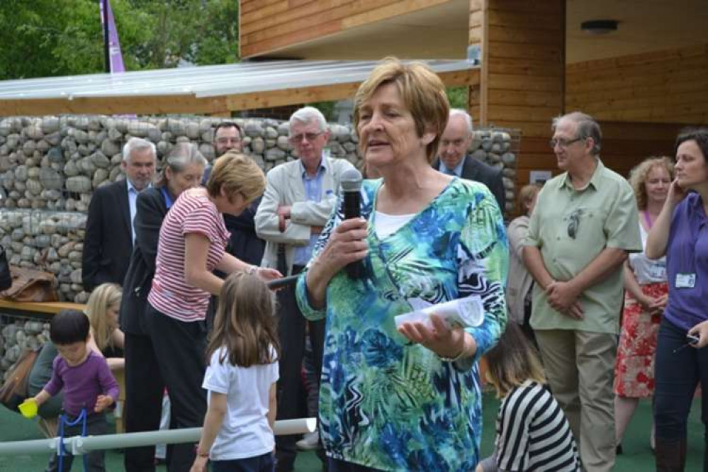 Kathy Tracey pictured in June 2015 at the opening of the new West Hill children's centre