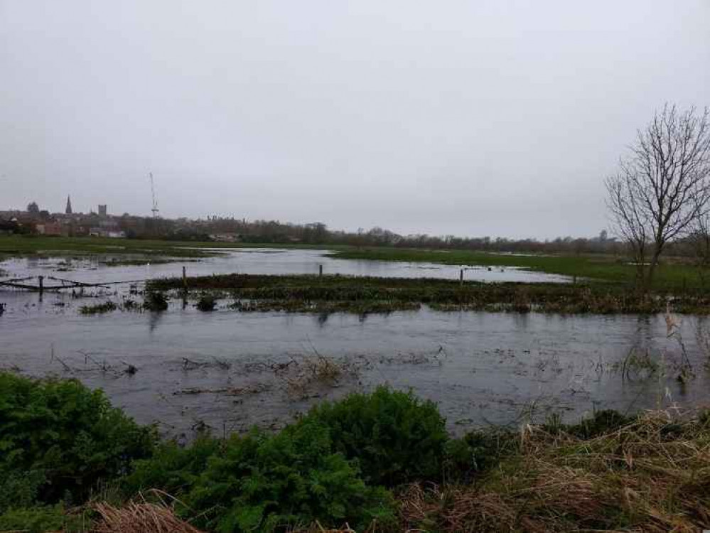 The effect on the Frome resulting from previous heavy rain falls