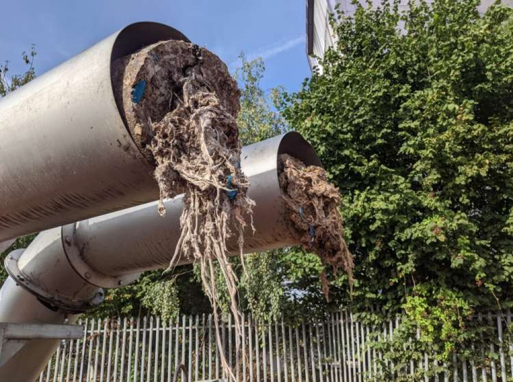 Fatbergs clogging pipes in Basingstoke (Image: Thames Water)