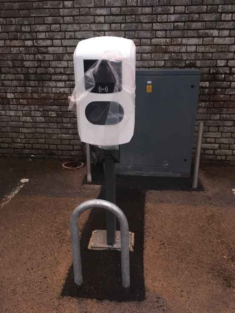 A car charge point has been installed in Dorchester's Wollaston Field car park