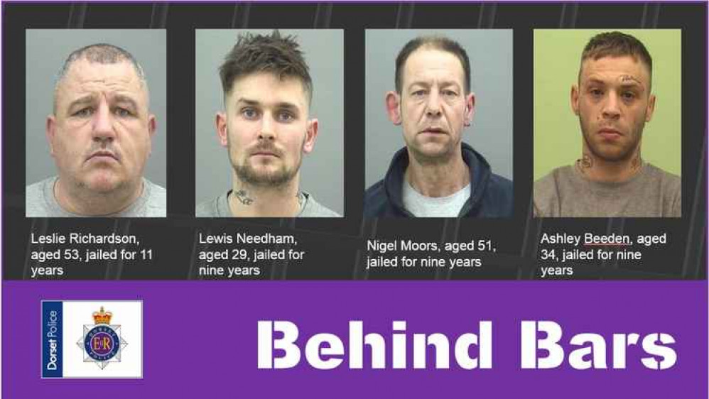 Four men have been given prison terms after a man was kidnapped, assaulted and blackmailed