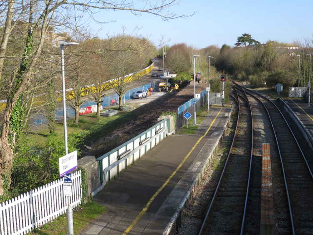 Works at Dorchester West train station