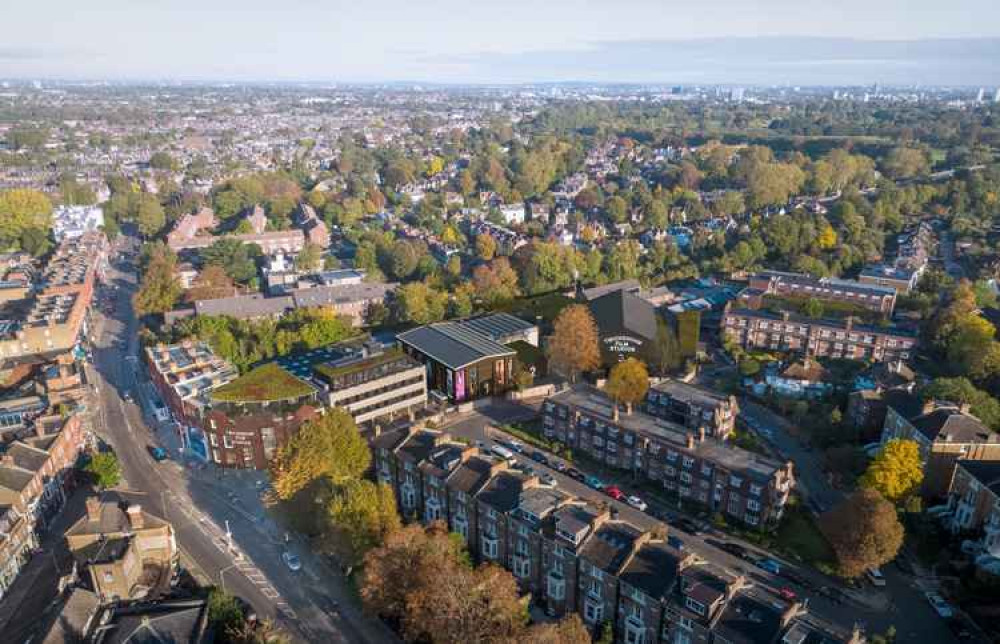 Aerial view of how the new complex could look. Photo from https://www.hollawaystudio.co.uk