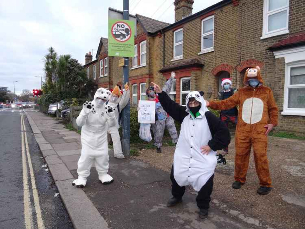 Members of Extinction Rebellion Richmond in costume Members of Extinction Rebellion Richmond in costume