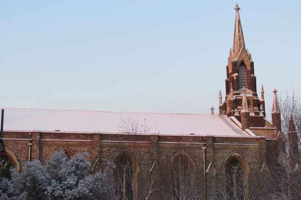 Snowy church Snowy church