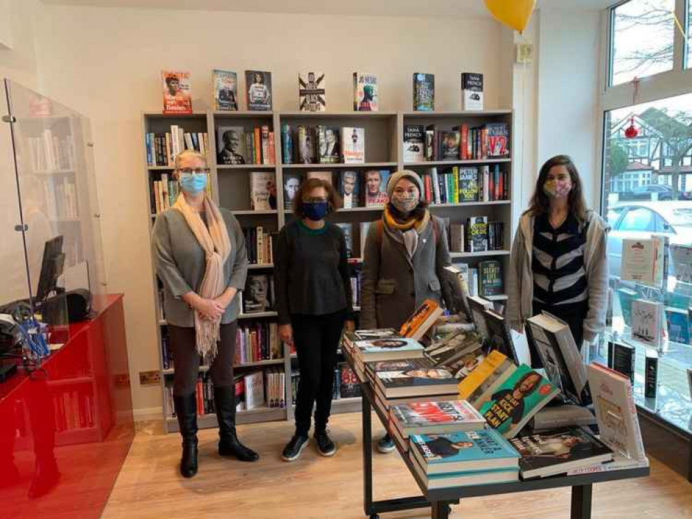 The shop has been supported by local MP Sarah Olney (pictured, first right)