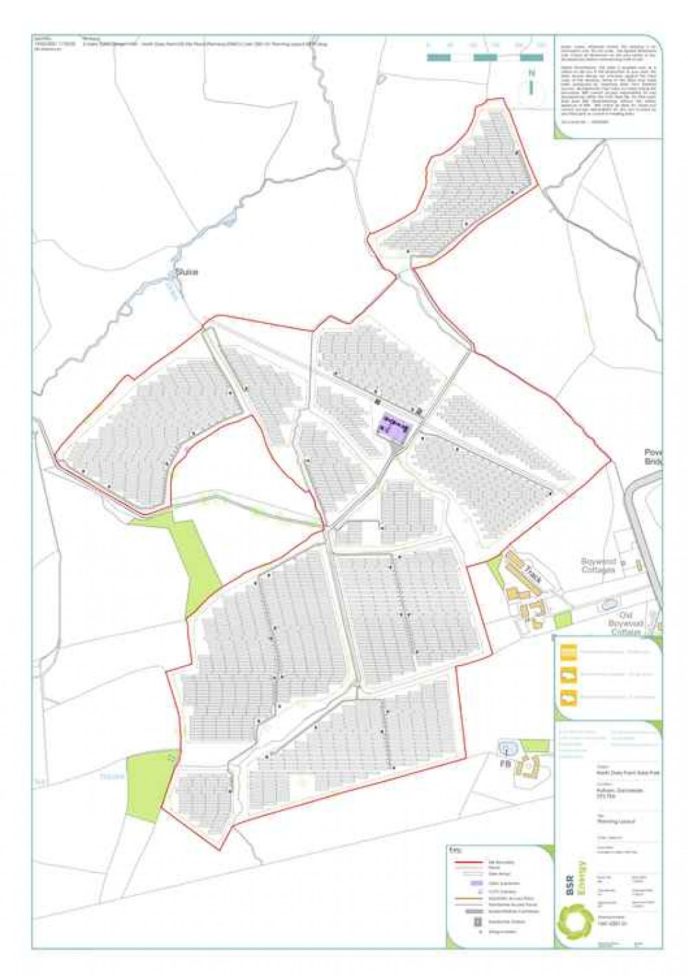 Layout of the Pulham solar farm