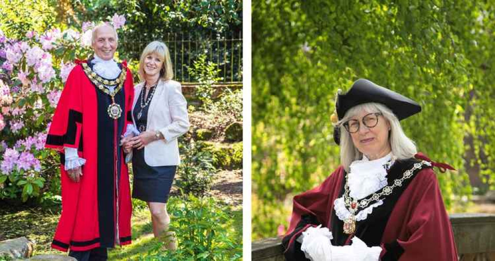 Cllr Geoff Acton and Eileen McManus (Left) and Deputy Mayor Cllr. Suzette Nicholson (Right)