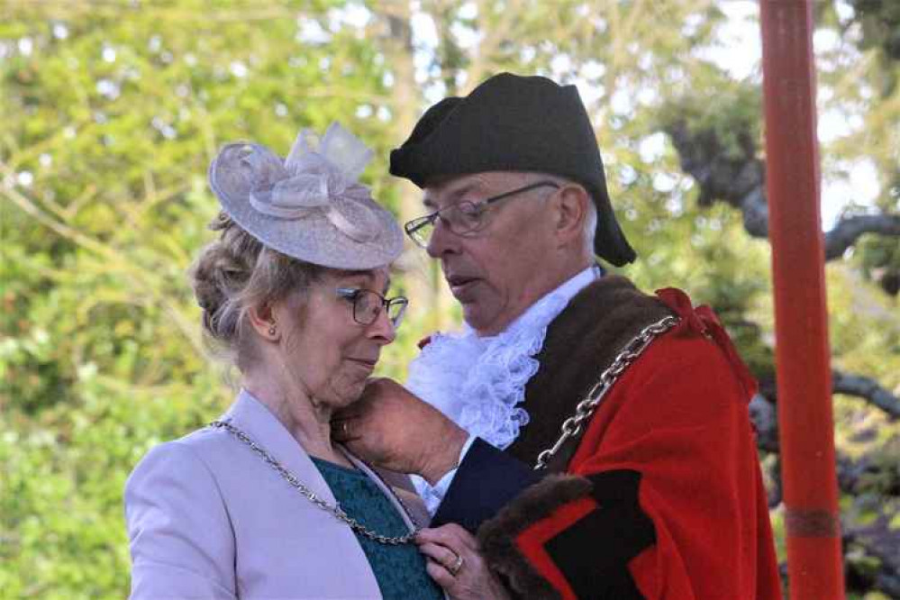 Dorchester mayor Cllr Gareth Jones and Mrs Anne Jones