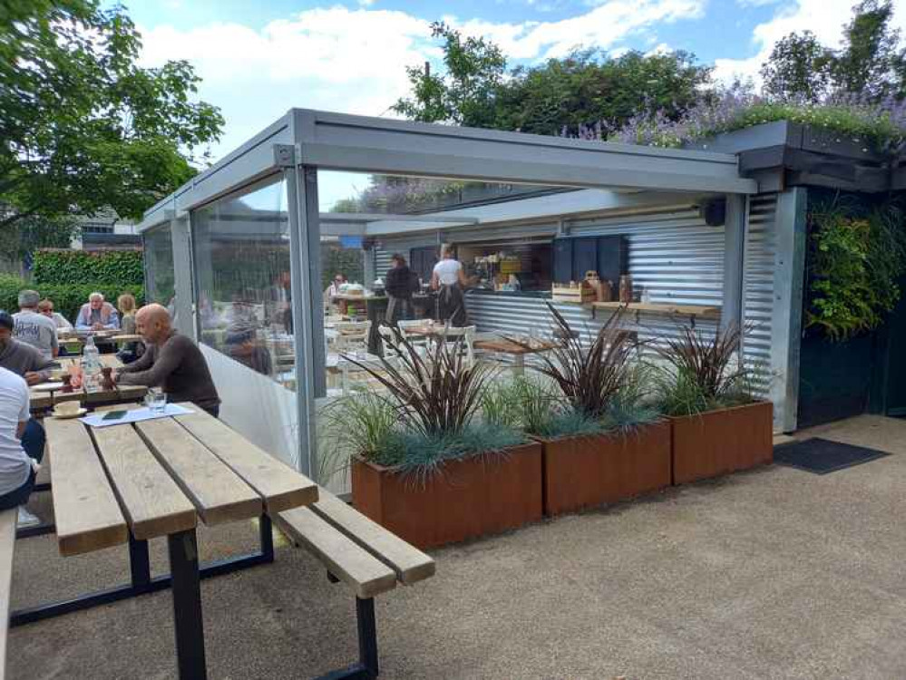 The inside area can be covered over if it rains (Image: Jessica Broadbent) The inside area can be covered over if it rains (Image: Jessica Broadbent)