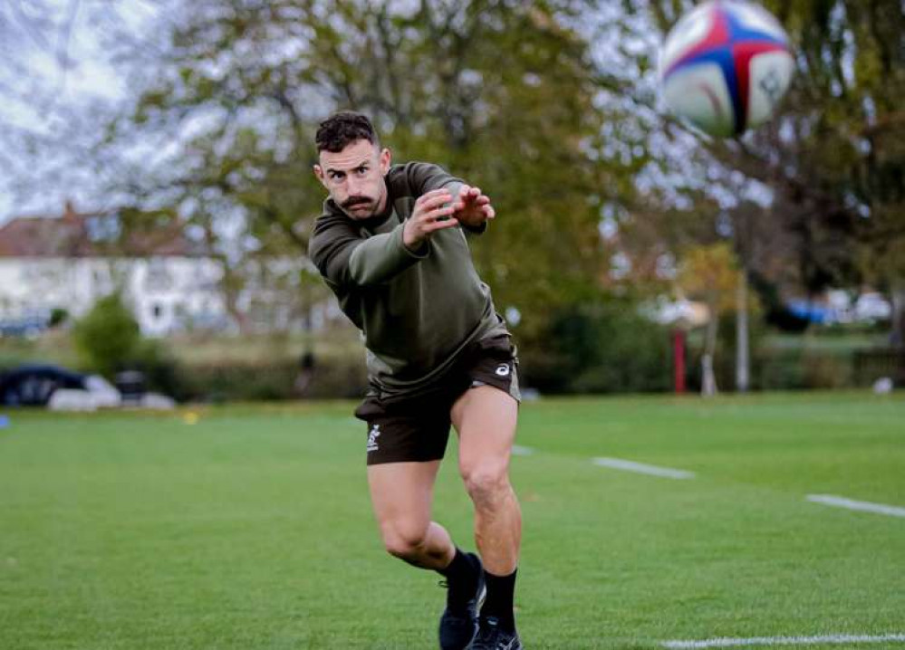 Australia scrum half Nic White trains with the rugby team at Teddington's Lensbury Club (Image: Andrew Phan/Wallabies Media)