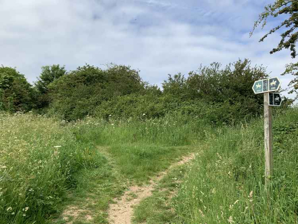 Continue straight past a right hand turn, keeping Maiden Castle on your left