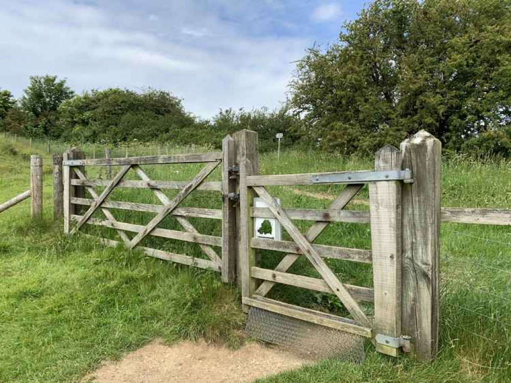 After the first gate, take the gate to the right and turn left