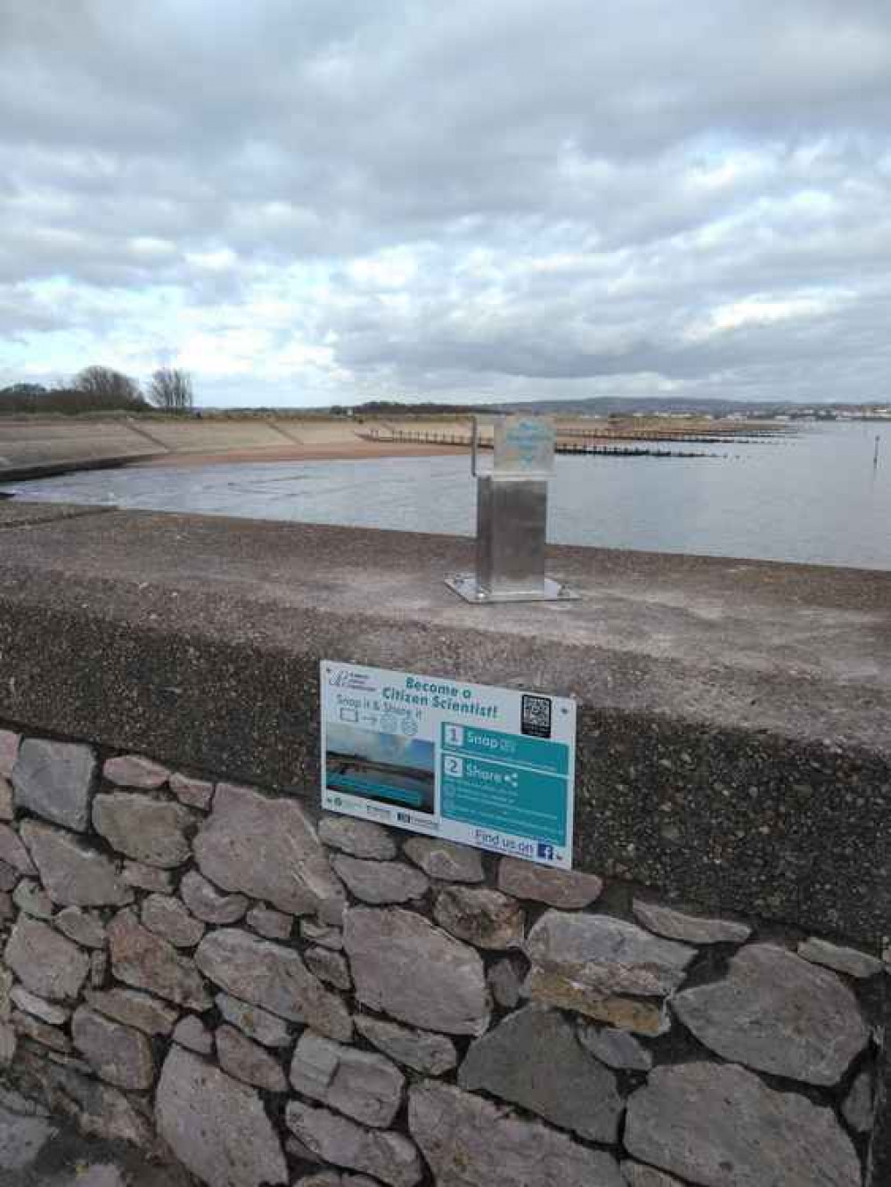 The camera mount at Dawlish Warren for taking fixed-point photos of beach erosion