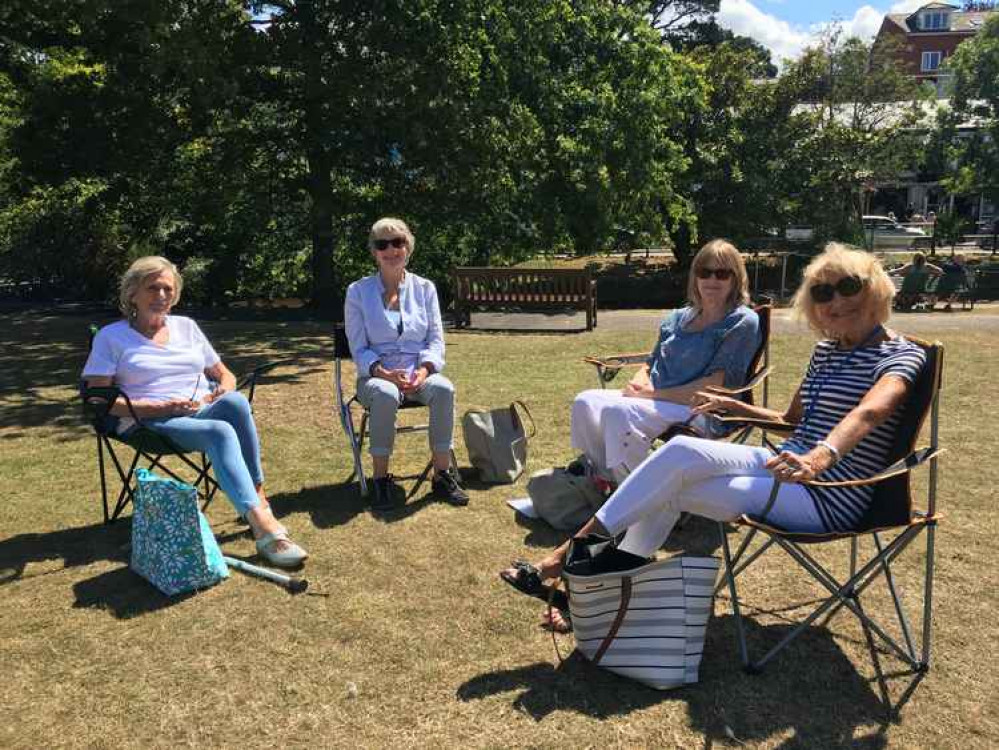 A socially distanced U3A gathering during the summer