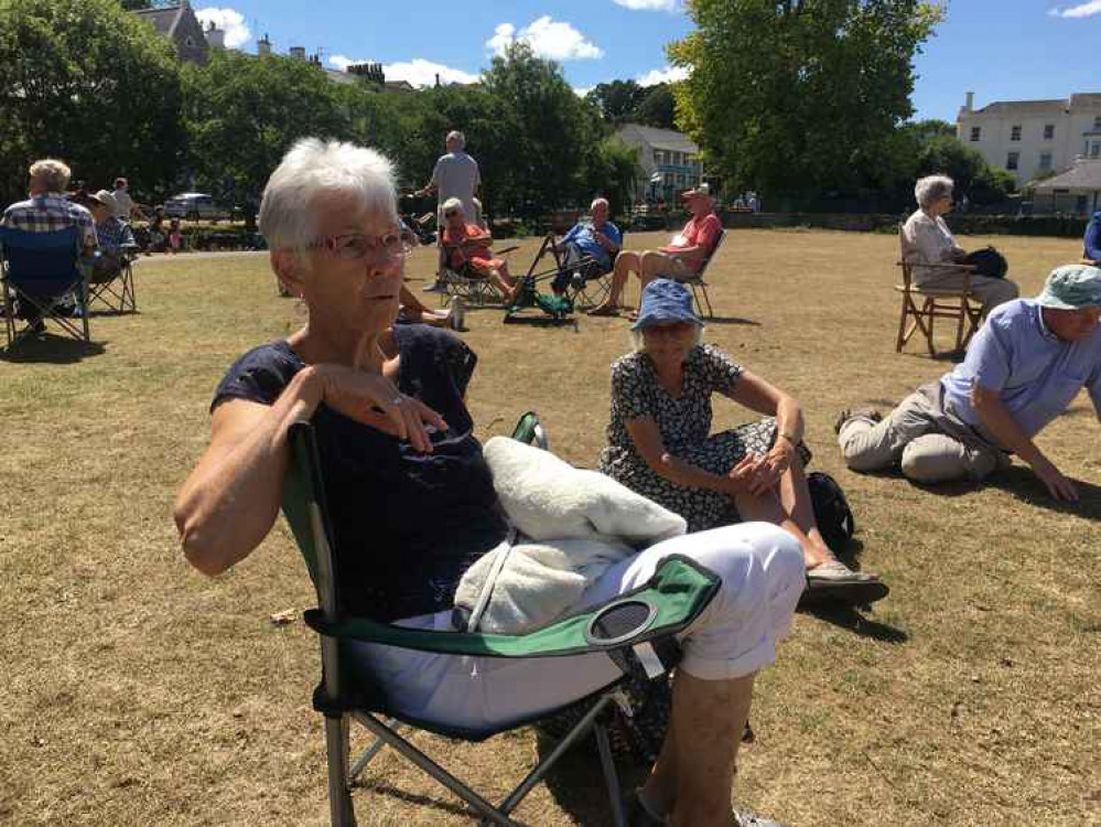 A socially distanced U3A gathering during the summer