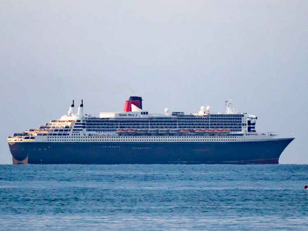 One of the cruise liners moored near Dawlish. Picture: Neil Salter