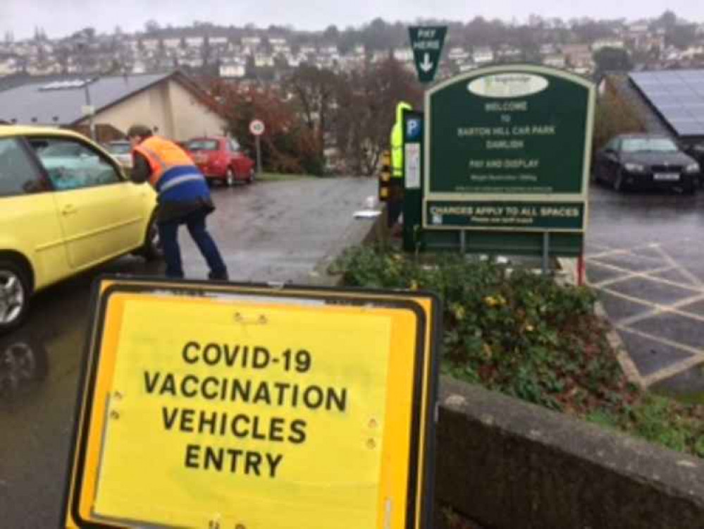 The vaccination centre held at Dawlish Community Hospital