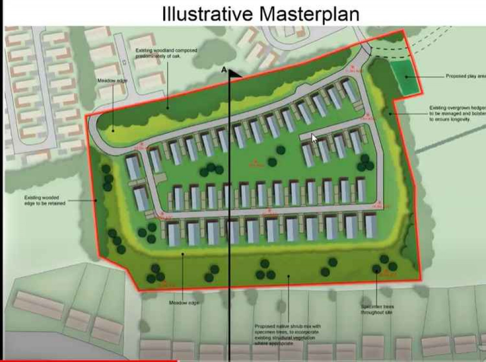 How the caravans would be laid out on the site