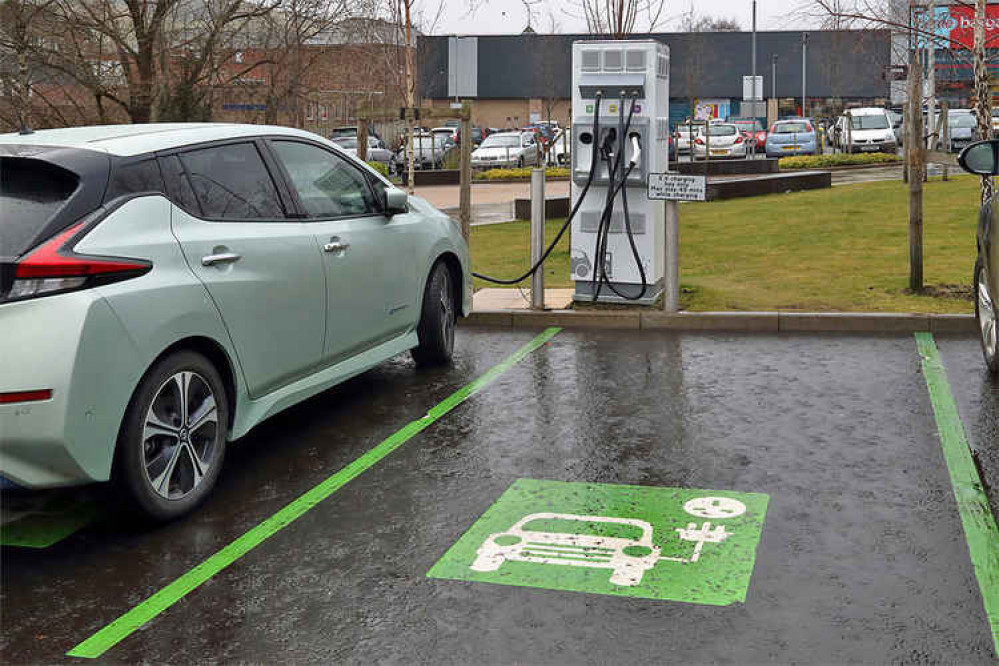 An electric vehicle charging point. Picture by Walter Baxter