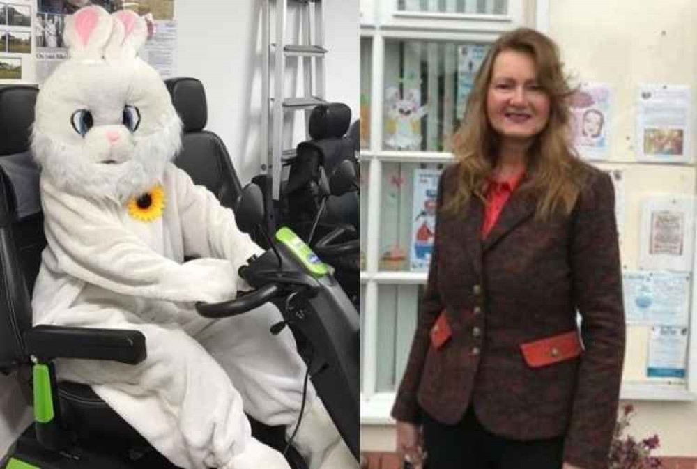 In and out of costume - Easter Bunny Mandy Clemens