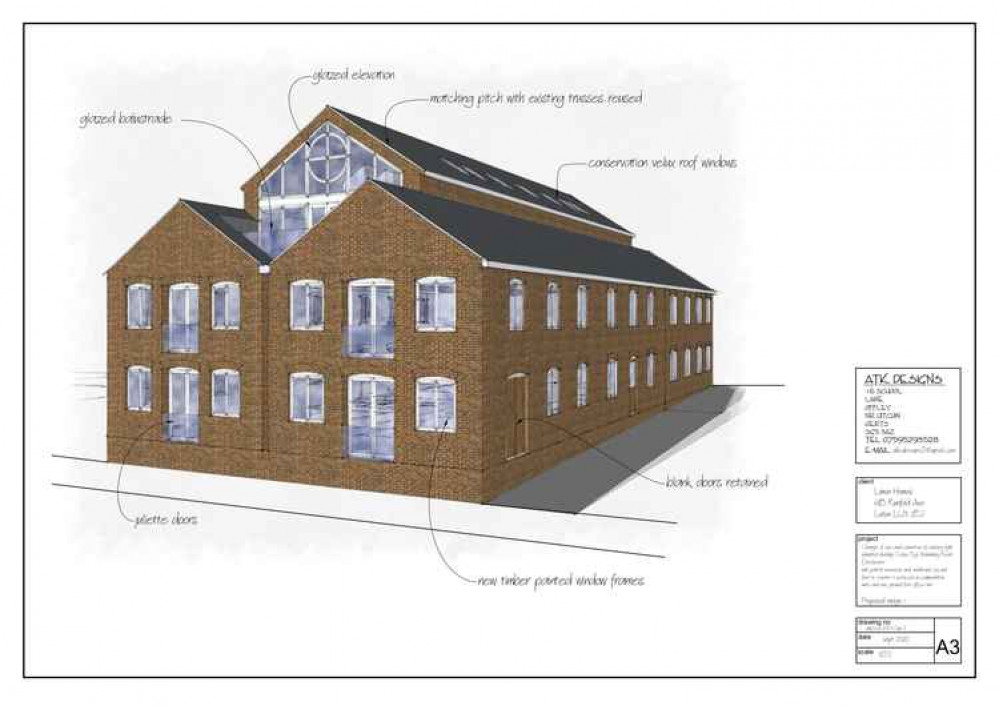 Drawing of the proposed change to serviced apartments