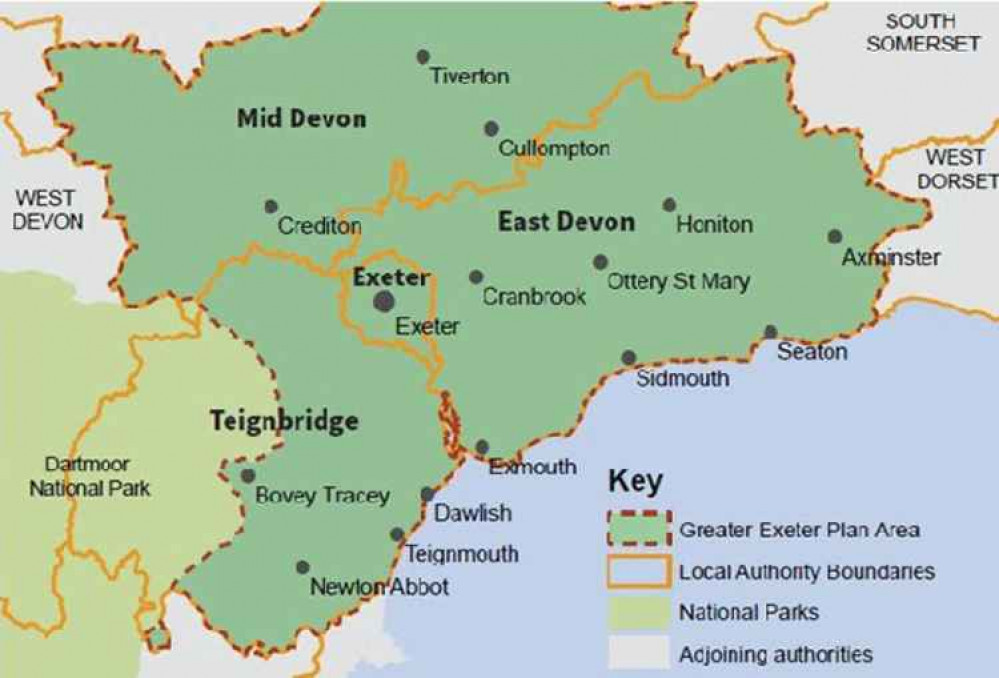 The area covered by the four councils involved in the planning strategy