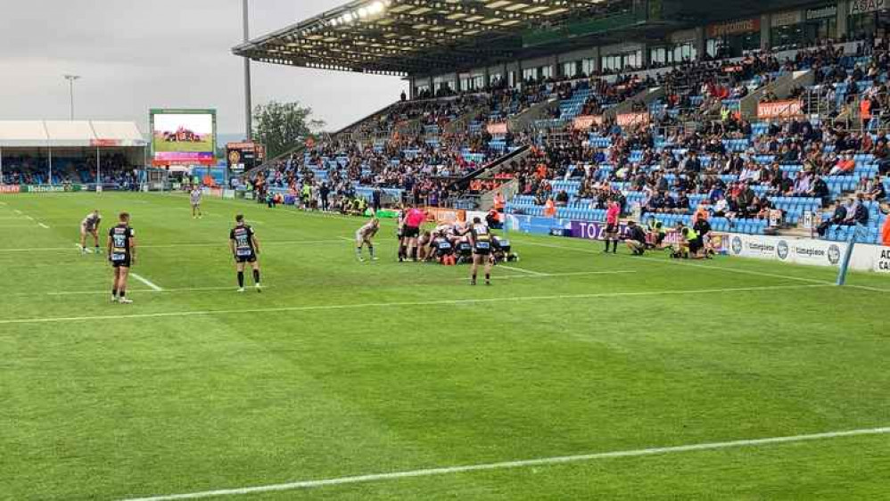 Scrum near Chiefs' five-metre line. Premiership semi-final vs. Sale Sharks 19 June 2021 Scrum near Chiefs' five-metre line. Premiership semi-final vs. Sale Sharks 19 June 2021