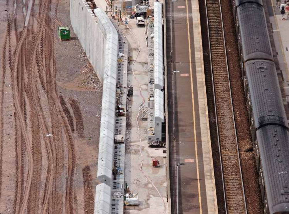 Aerial image of second section of Dawlish sea wall. Credit: Network Rail