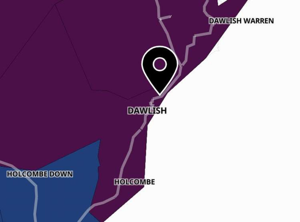 Dawlish coronavirus map