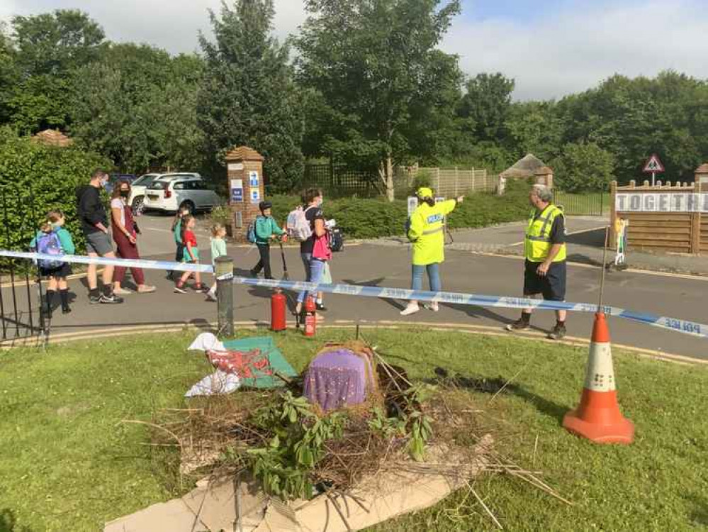 The scene that greeted children at The Prince of Wales School