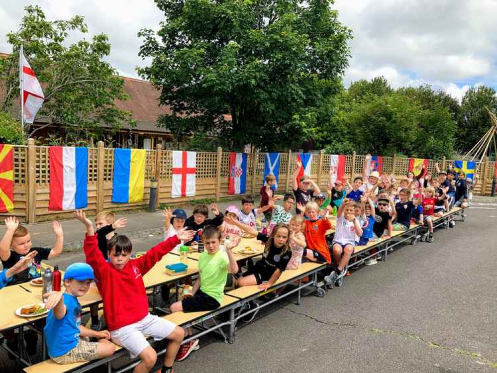 Children enjoying the street party today (Friday)