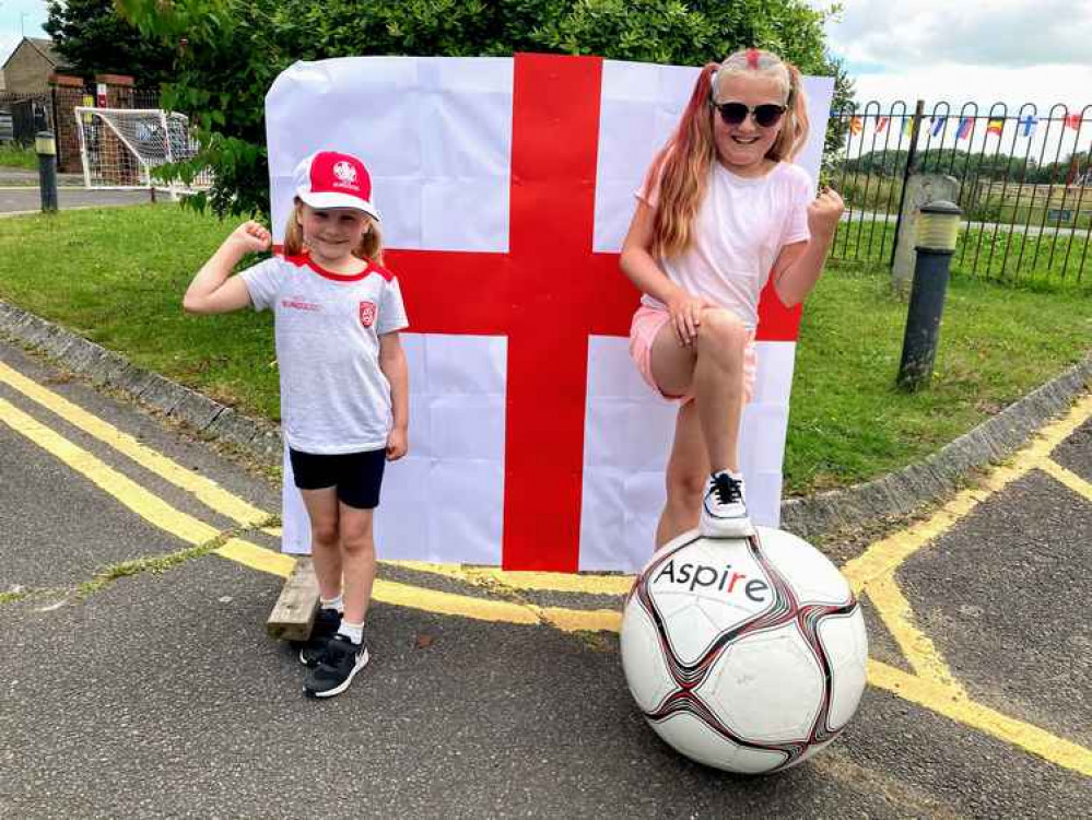 Children enjoying the street party today (Friday)