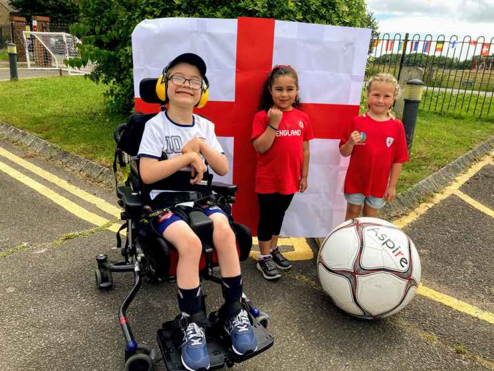 Children enjoying the street party today (Friday)