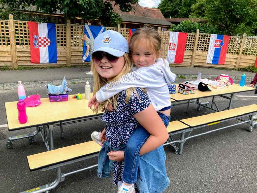 Children enjoying the street party today (Friday)