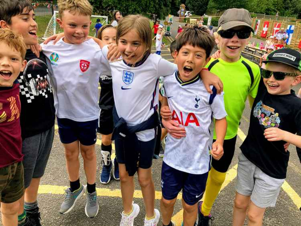 Children enjoying the street party today (Friday)