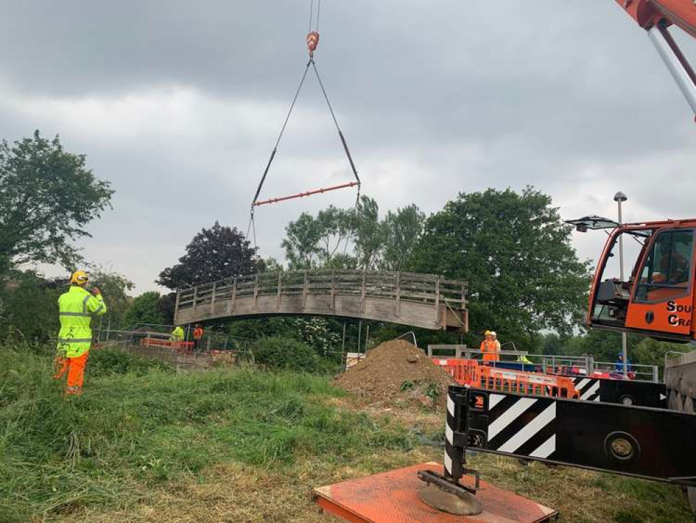 The old St Mary's footbridge