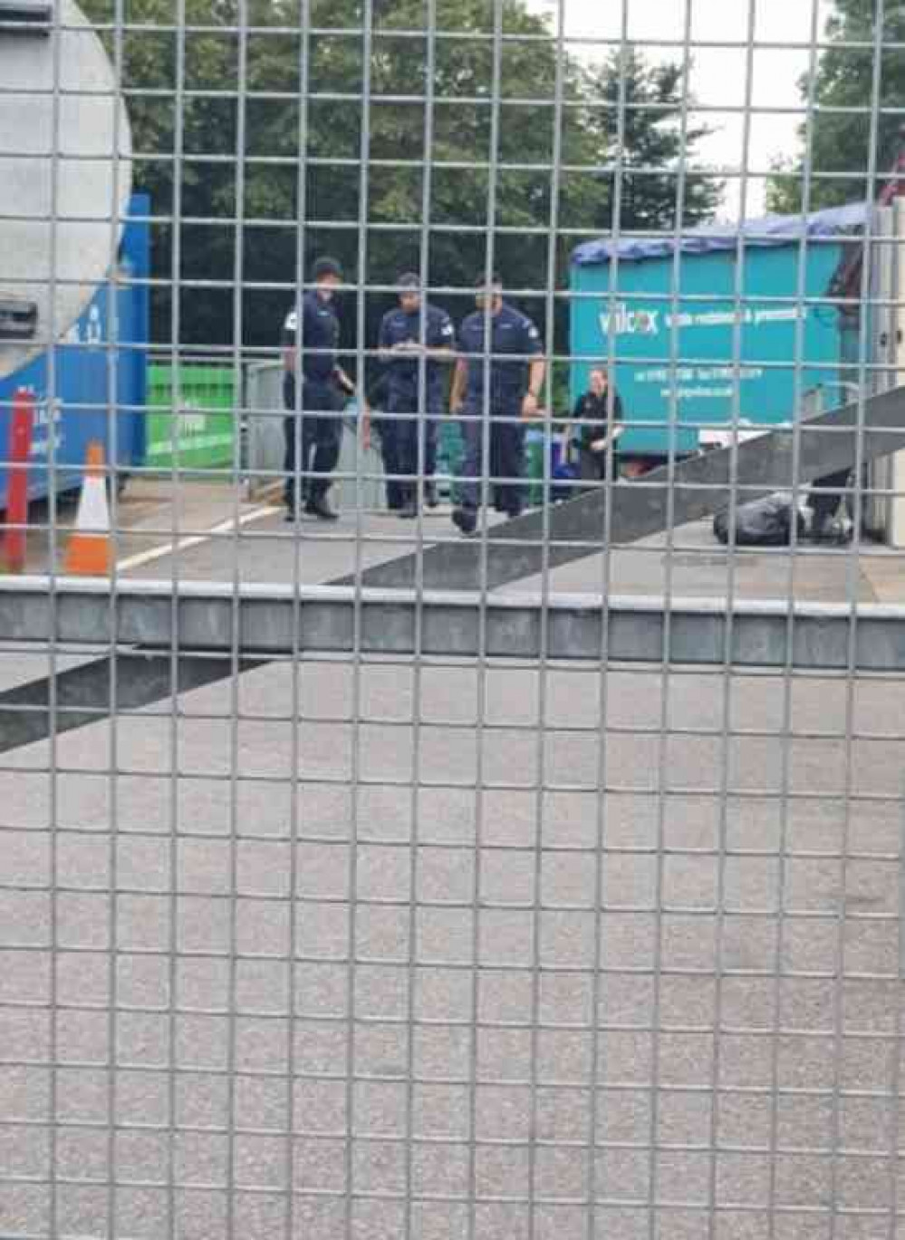 The bomb disposal team at Frome Recycling Centre (Photo: Katy Harris)