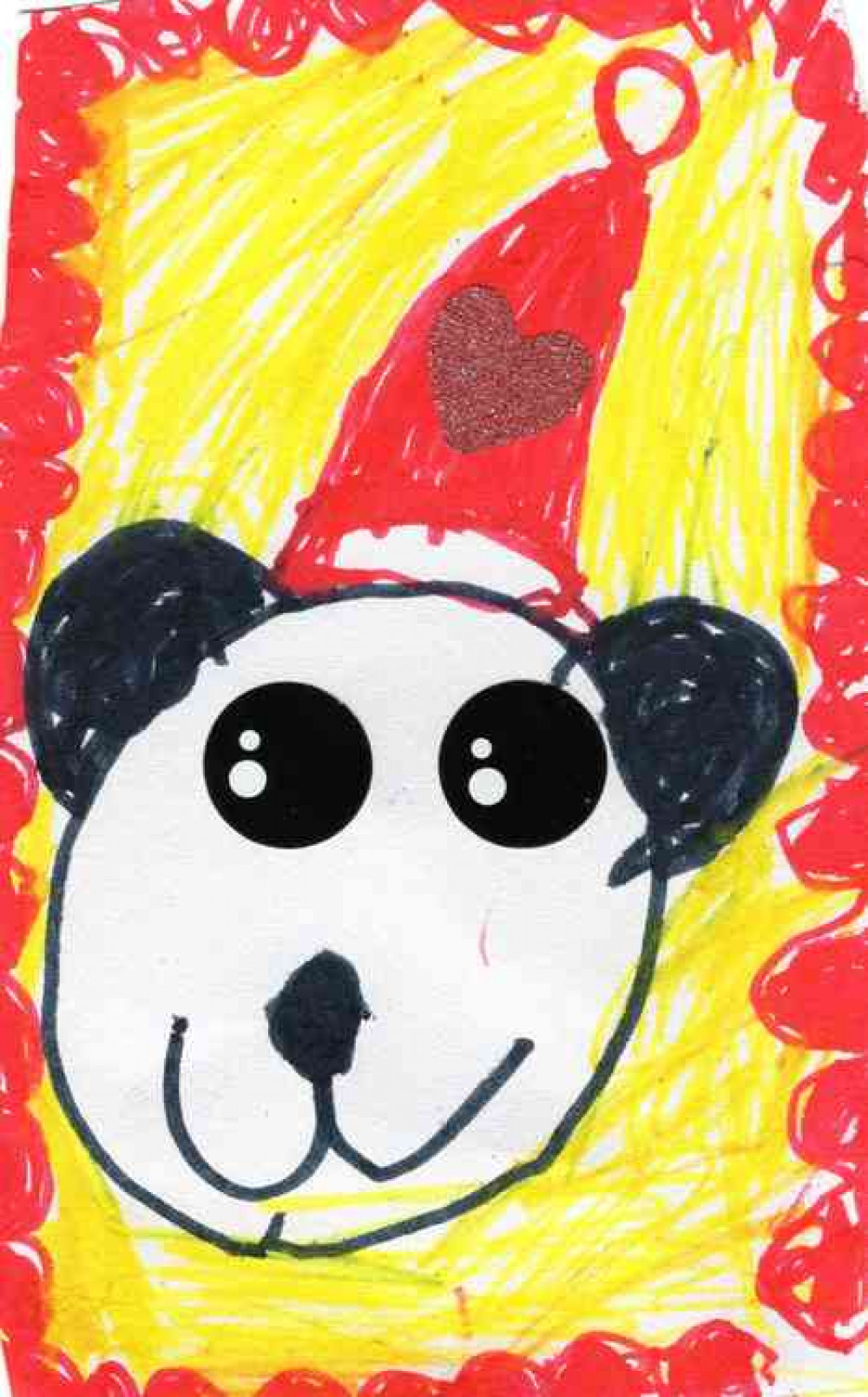 Christmas Panda designed by a young Toy Library member