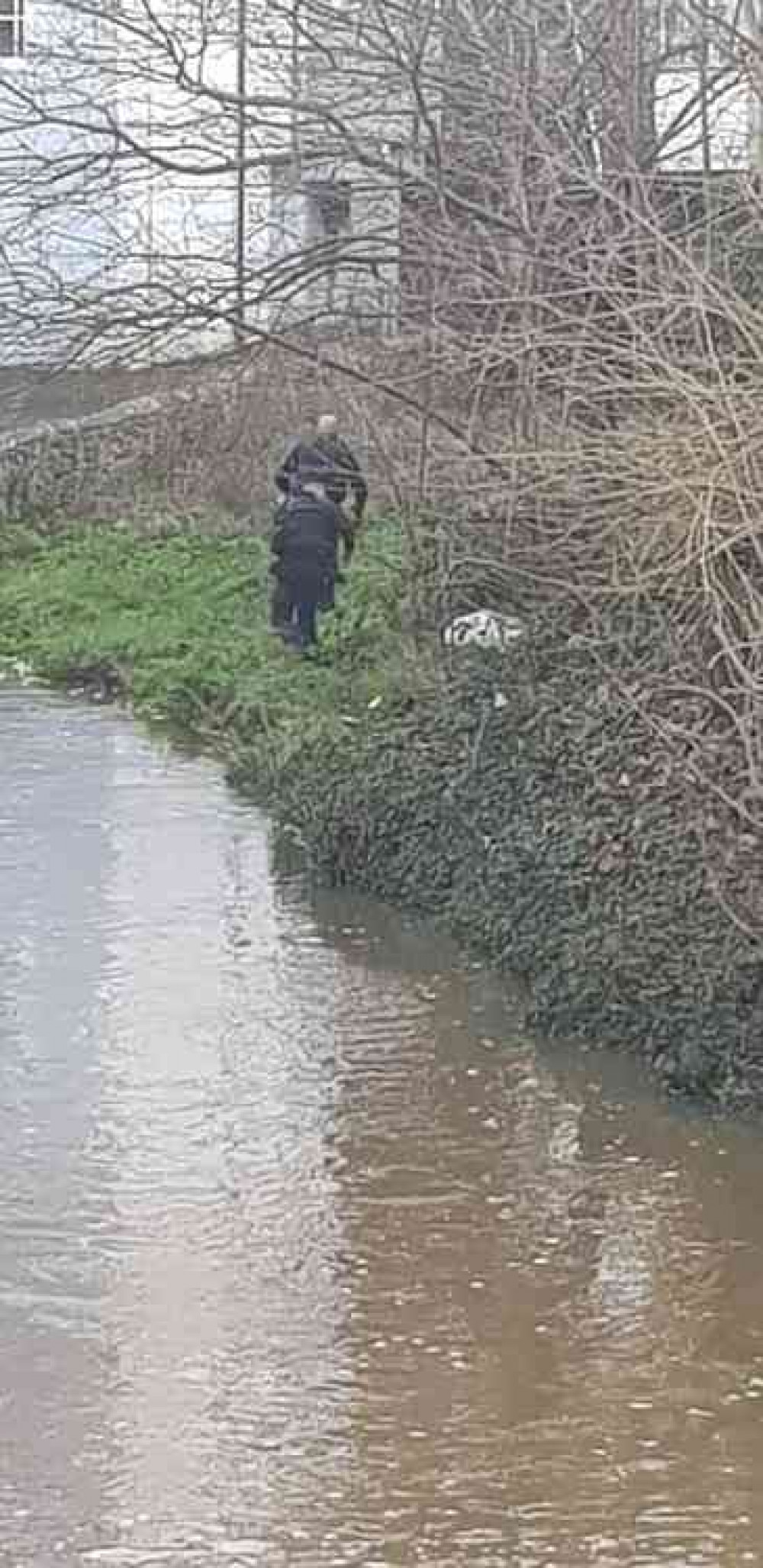 When he escaped capture behind the Cheese & Grain officers scoured the river. Photo: Katy Harris