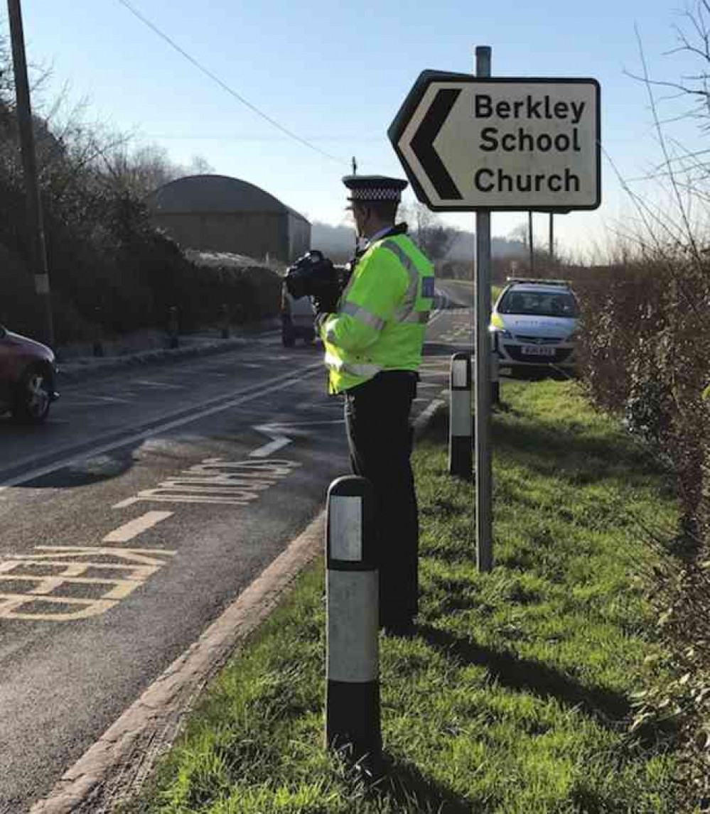 Traffic  police at Berkley School in Frome