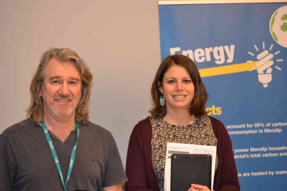 From Mendip: Portfolio holder for Strategic Policy and Climate Change at Mendip Cllr Tom Ronan and Climate Change and Resilience Officer Hayley Warrens