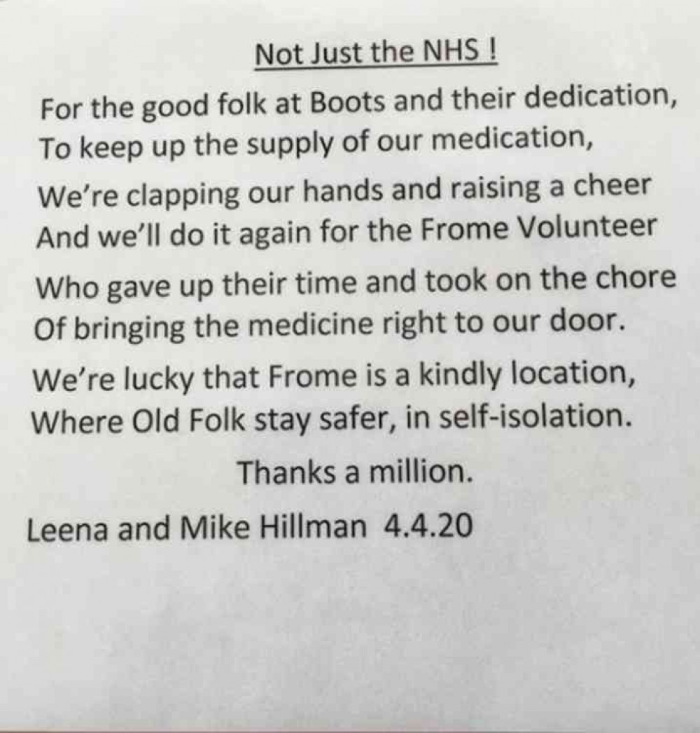 Mike Hillman's poem Mike Hillman's poem