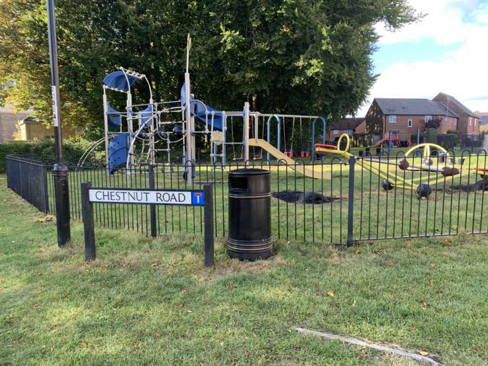 Start at the play area on Chestnut Road