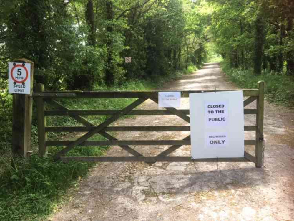 The gates to Vobster Quay today (May 22)