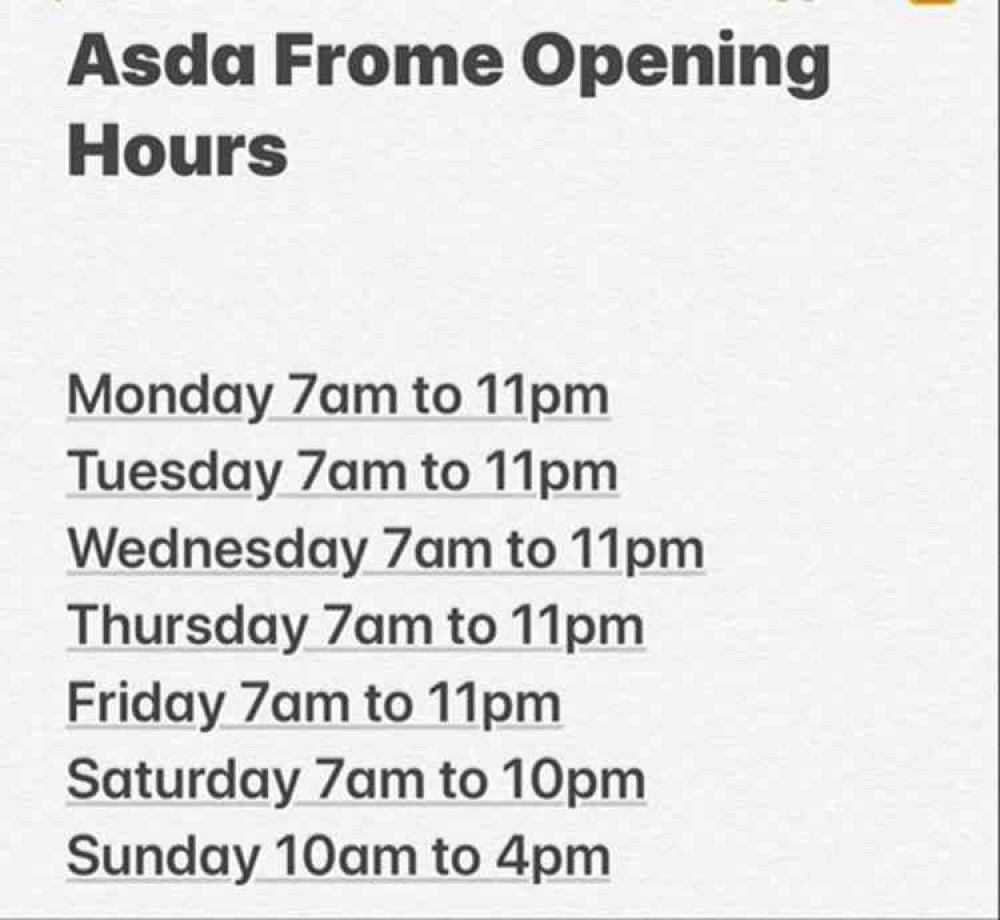 The latest opening hours - just no browsing on a Sunday