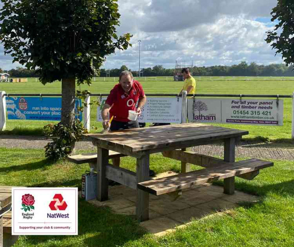 Even the outdoor tables got a lick of varnish