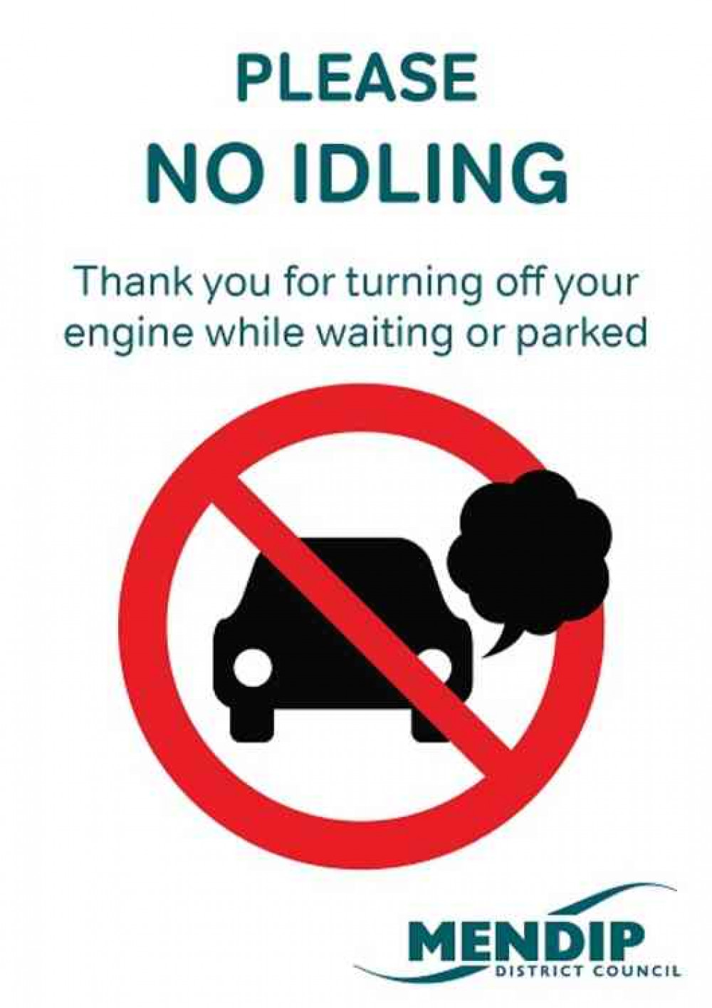 No Idling Sign Being Installed In All Mendip Car Parks. CREDIT: Mendip District Council. Free to use for all BBC wires No Idling Sign Being Installed In All Mendip Car Parks. CREDIT: Mendip District Council. Free to use for all BBC wires